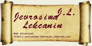 Jevrosima Lekčanin vizit kartica